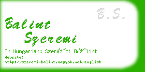 balint szeremi business card